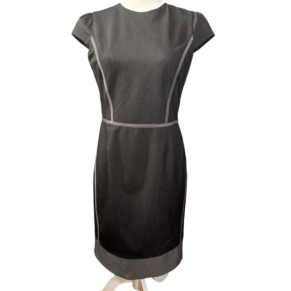 Tristan Dress Suit Set, Sleeveless Sheath Dress 4, Gray, Blazer, Formal Career - Picture 7 of 16